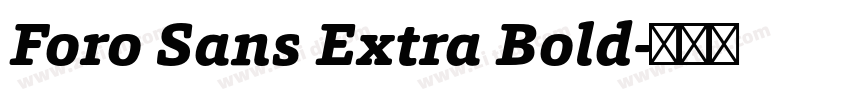 Foro Sans Extra Bold字体转换